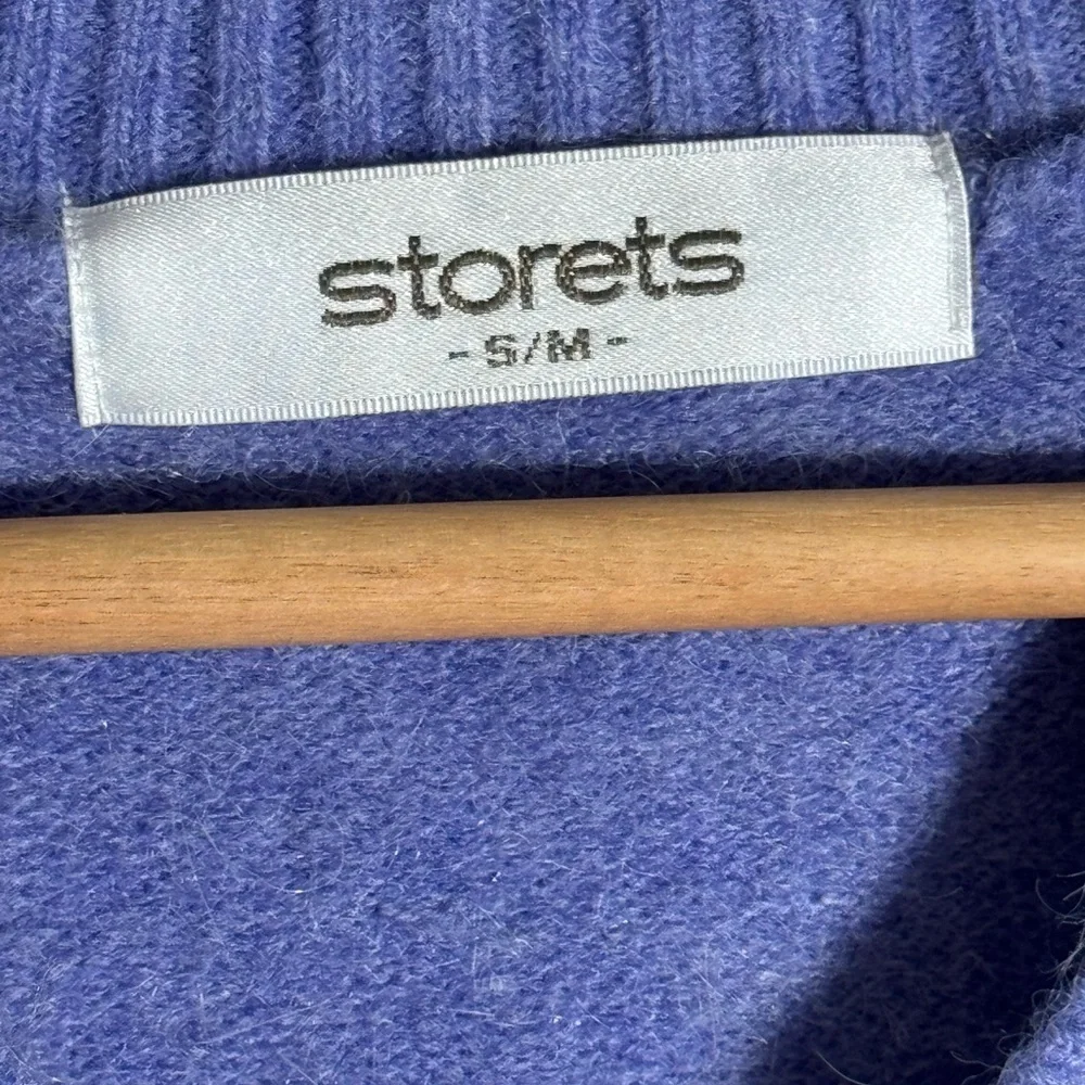 Storets V-Neck Cable Knit Sweater Vest in Lavender - Picture 4 of 5